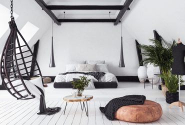 Black and white loft apartment
